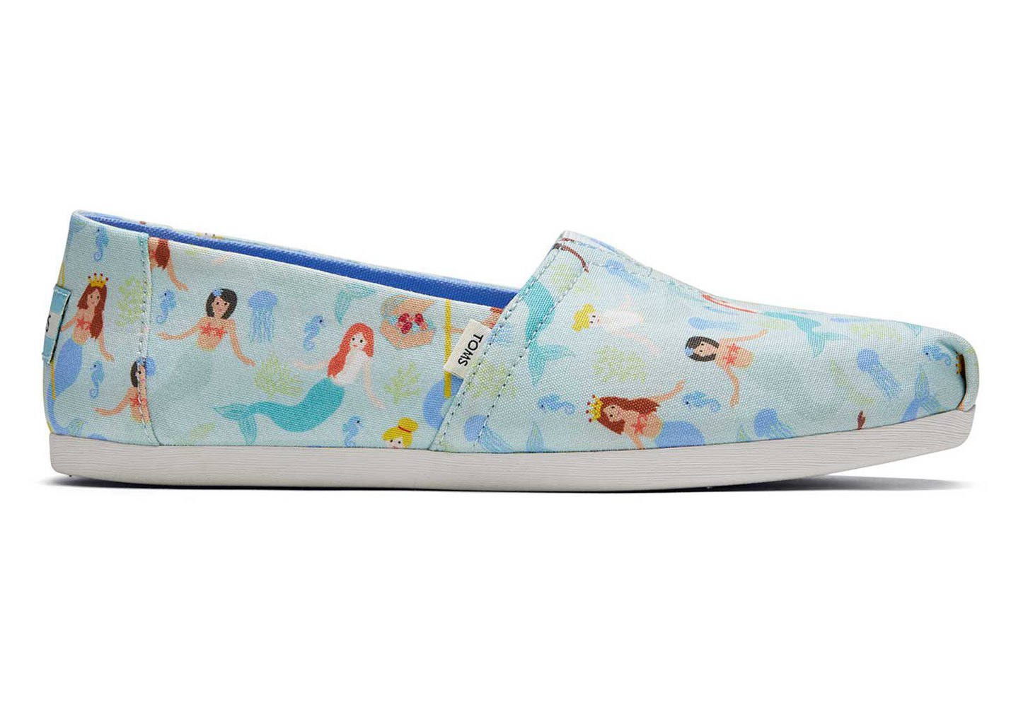 Toms Espadryle Damskie Niebieskie - Alpargata Mermaid Party - 71CMTPJZK